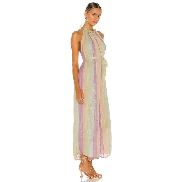 NEW Anthropologie x Sundress Sophie Jumpsuit in Marbella Mix Pastel M / L NWT - Picture 4 of 14